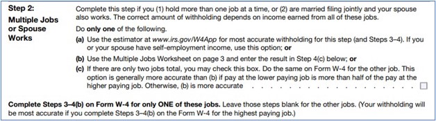 Step 2 W-4 Form