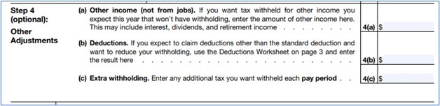 Step 4 W-4 Form